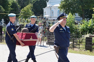 В Рязанской области захоронили останки гвардии младшего сержанта Н.И. Евсенина